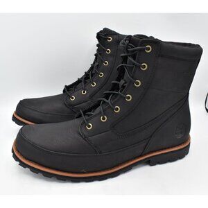 Men\'s Medium size 10.5 Black and Brown Timberland Timberland Stormduck Waterproof Leather Lace Up Wingtip  main image 3